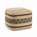 Square Jute and Cotton Pouf 40cm