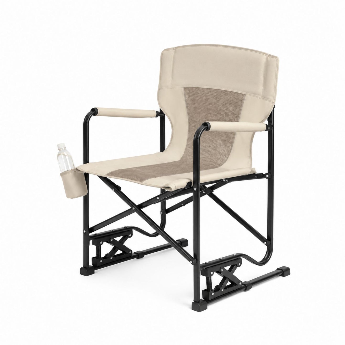 Folding Outdoor Chair with Steel Frame and Polyester Fabric