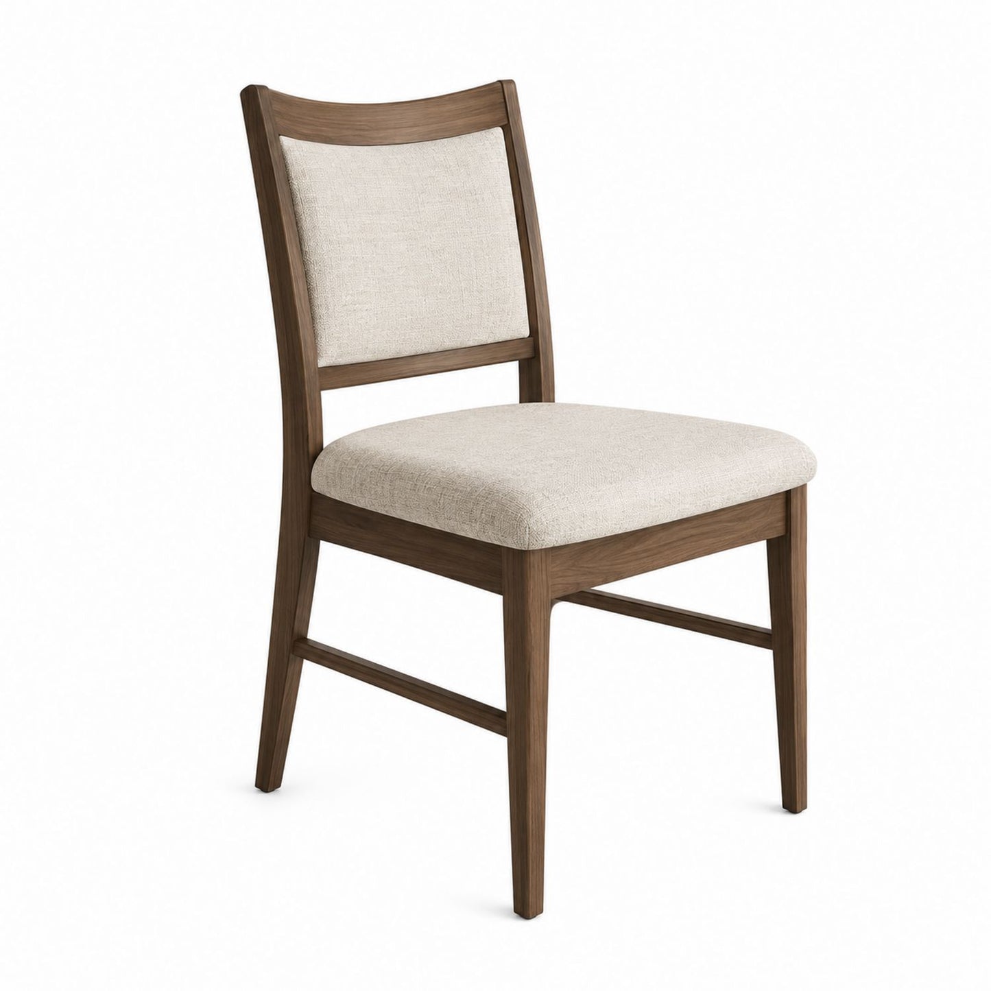 Wooden Dining Chair with Fabric Upholstery