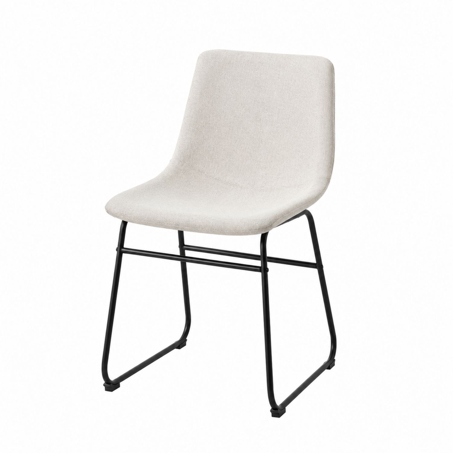 Polyester Fabric Chair with Steel Legs Beige 45cm x 55cm x 80cm