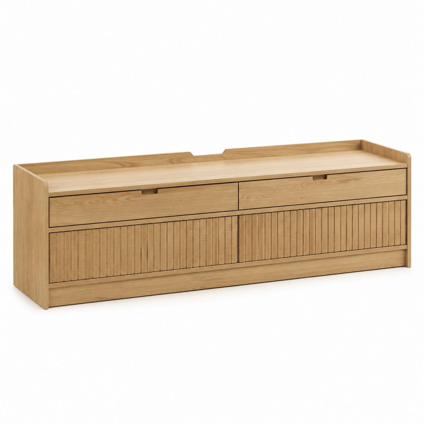Wooden TV Stand Natural Oak 180cm