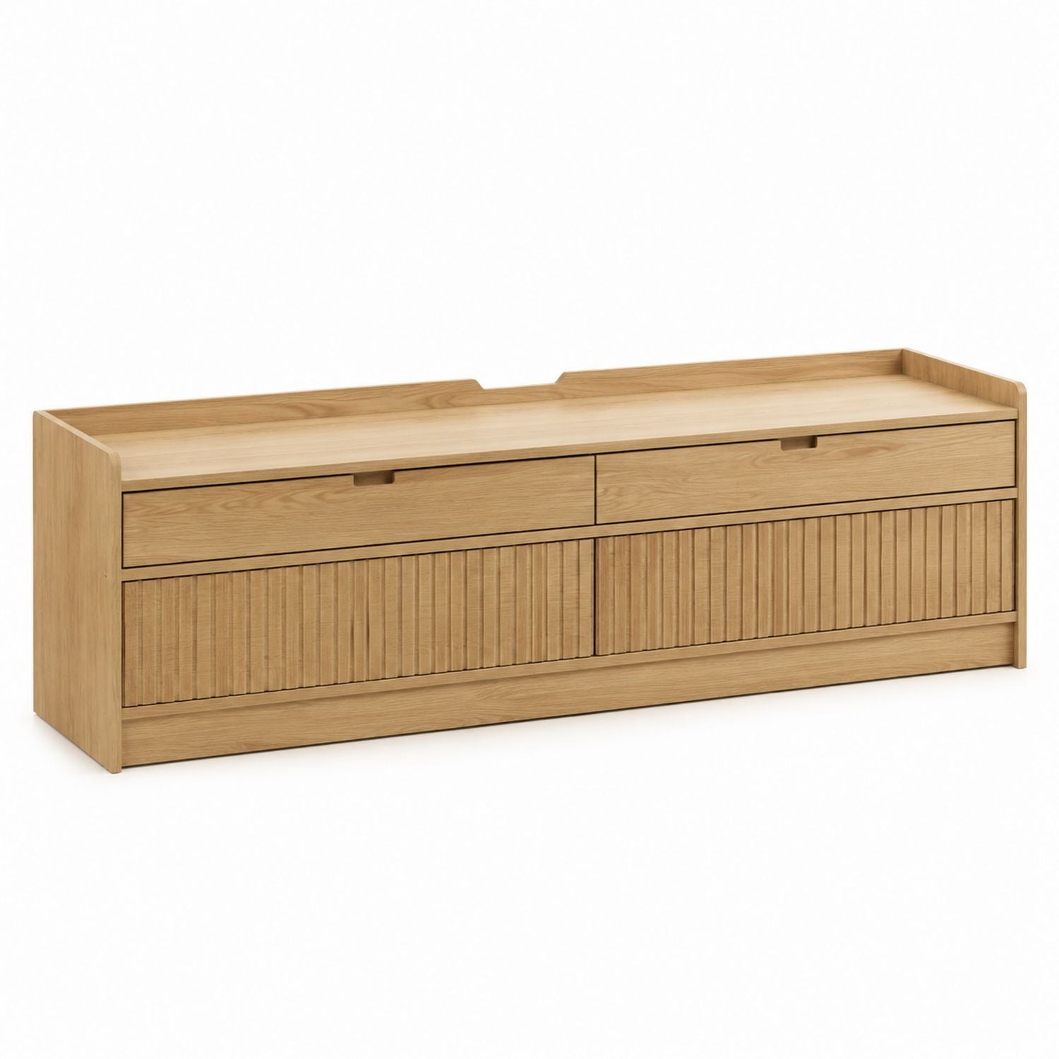 Wooden TV Stand Natural Oak 180cm