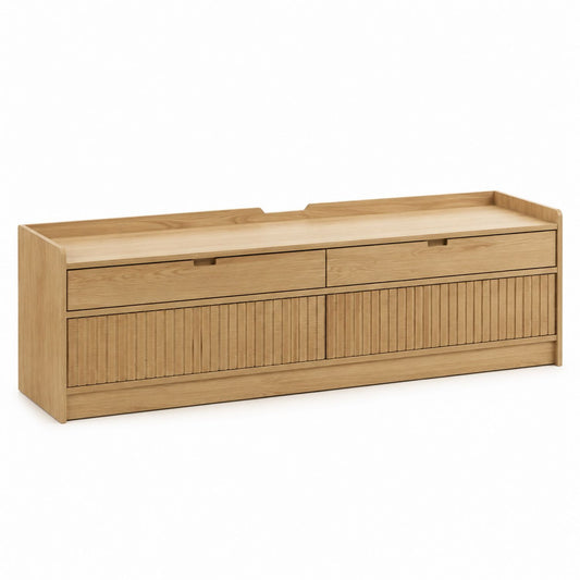 Wooden TV Stand Natural Oak 180cm